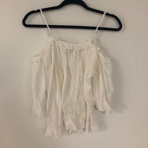 White Boho Off Shoulder Top